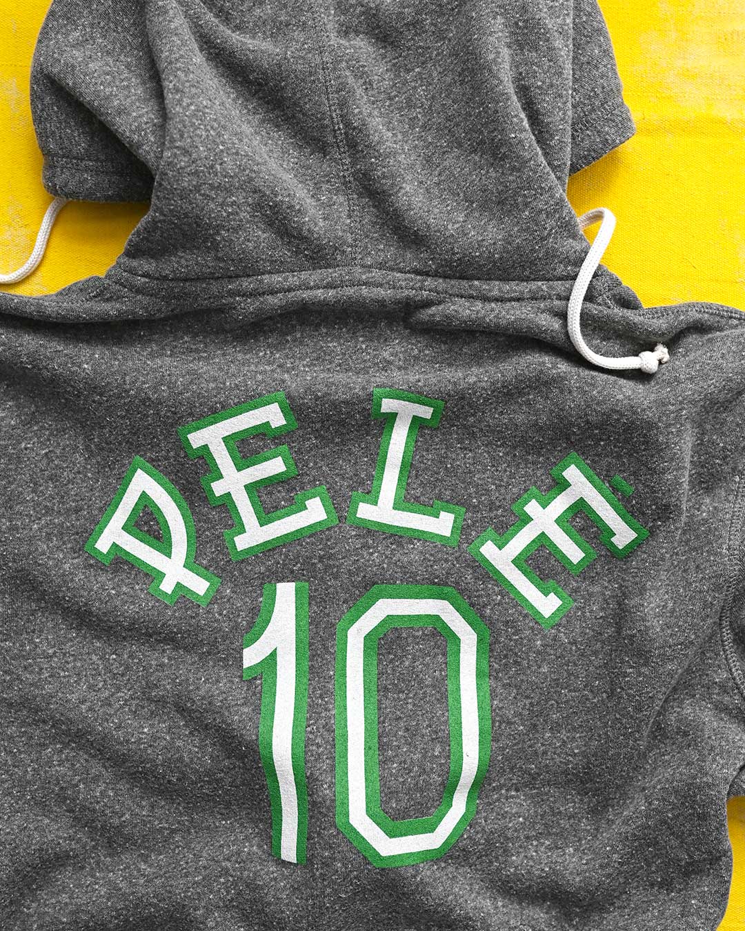 Pelé #10 Brasil Grey FZ Hoody - Roots of Fight