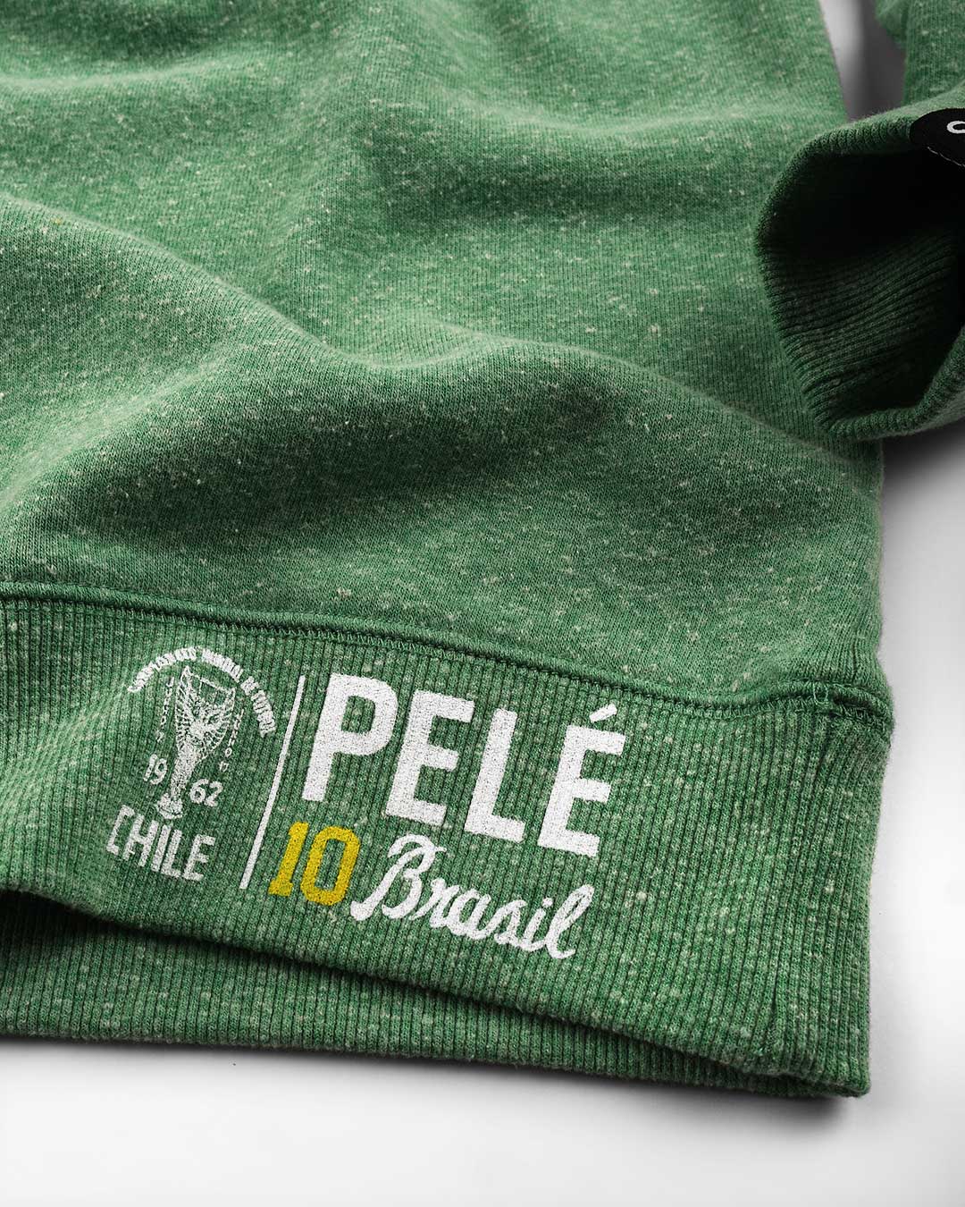 Pelé 1962 Brasil Green Sweatshirt - Roots of Fight