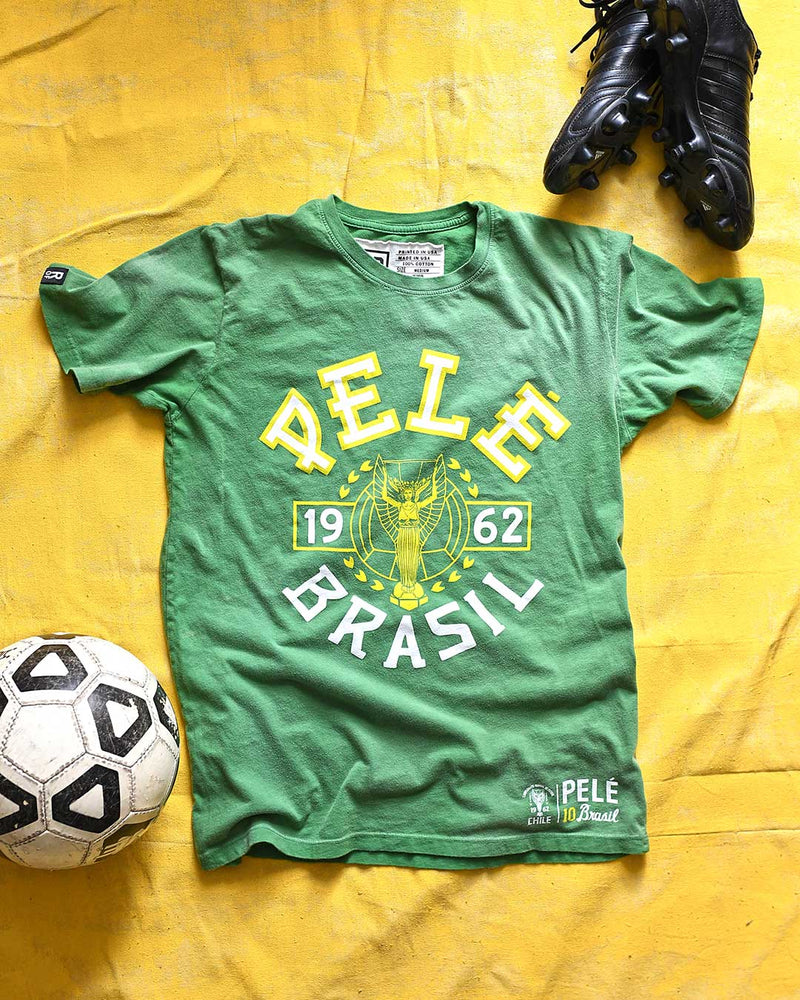 Pelé 1962 Brasil Green Tee