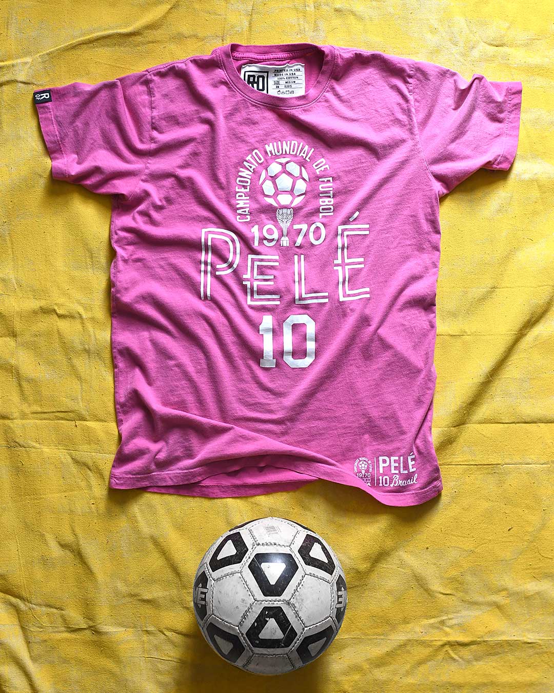Pelé 1970 Pink Tee - Roots of Fight