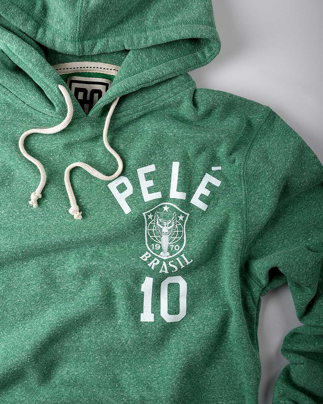 Pelé Brasil #10 Heather Green PO Hoody - Roots of Fight