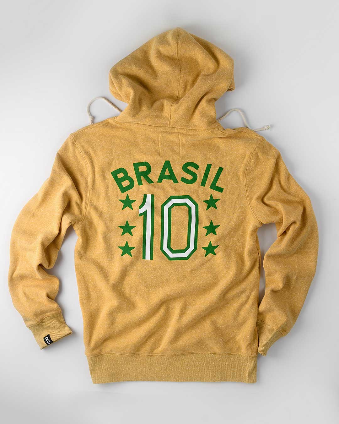 Pelé Brasil #10 Yellow Pullover Hoody - Roots of Fight