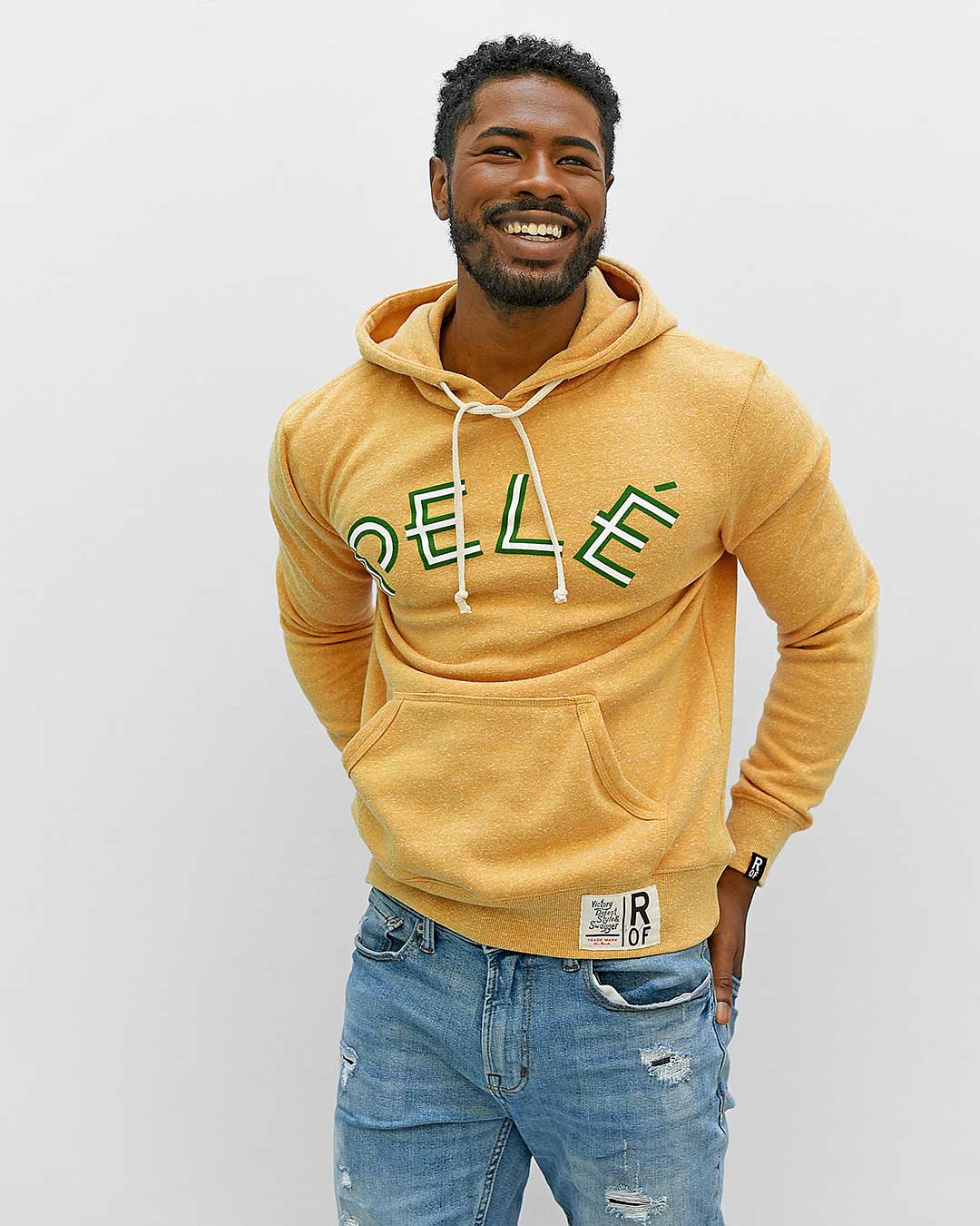 Pelé Brasil #10 Yellow Pullover Hoody - Roots of Fight