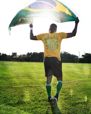 Pelé Brasil #10 Yellow Tee - Roots of Fight