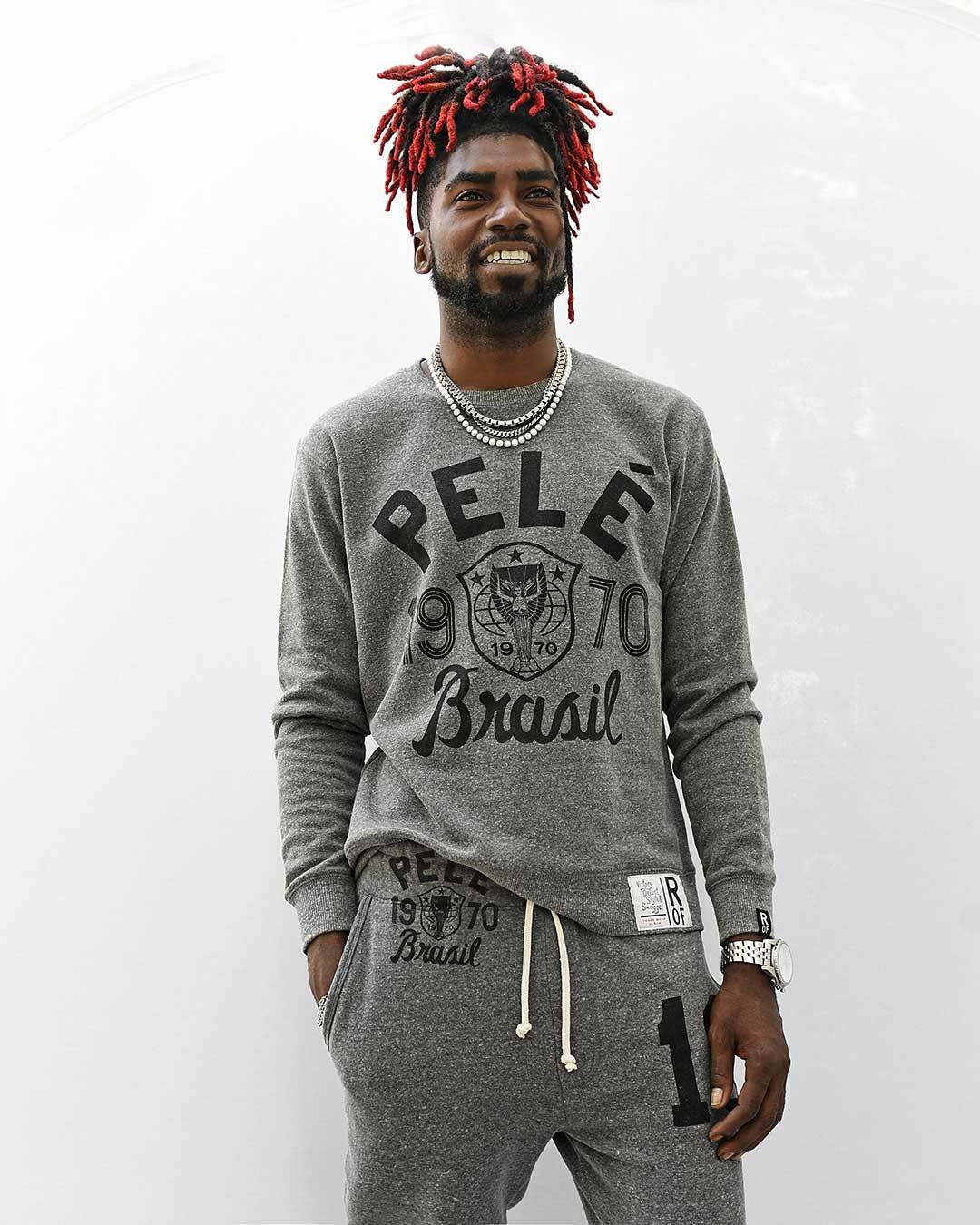Pelé Brasil Grey Sweatshirt - Roots of Fight
