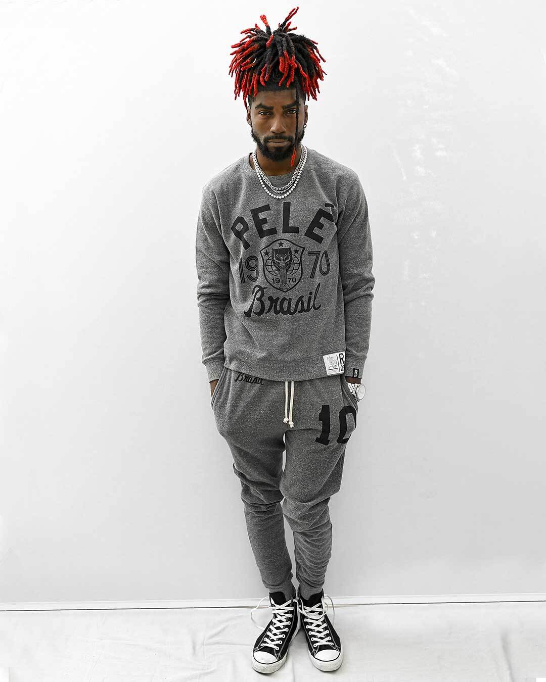 Pelé Brasil Grey Sweatshirt - Roots of Fight