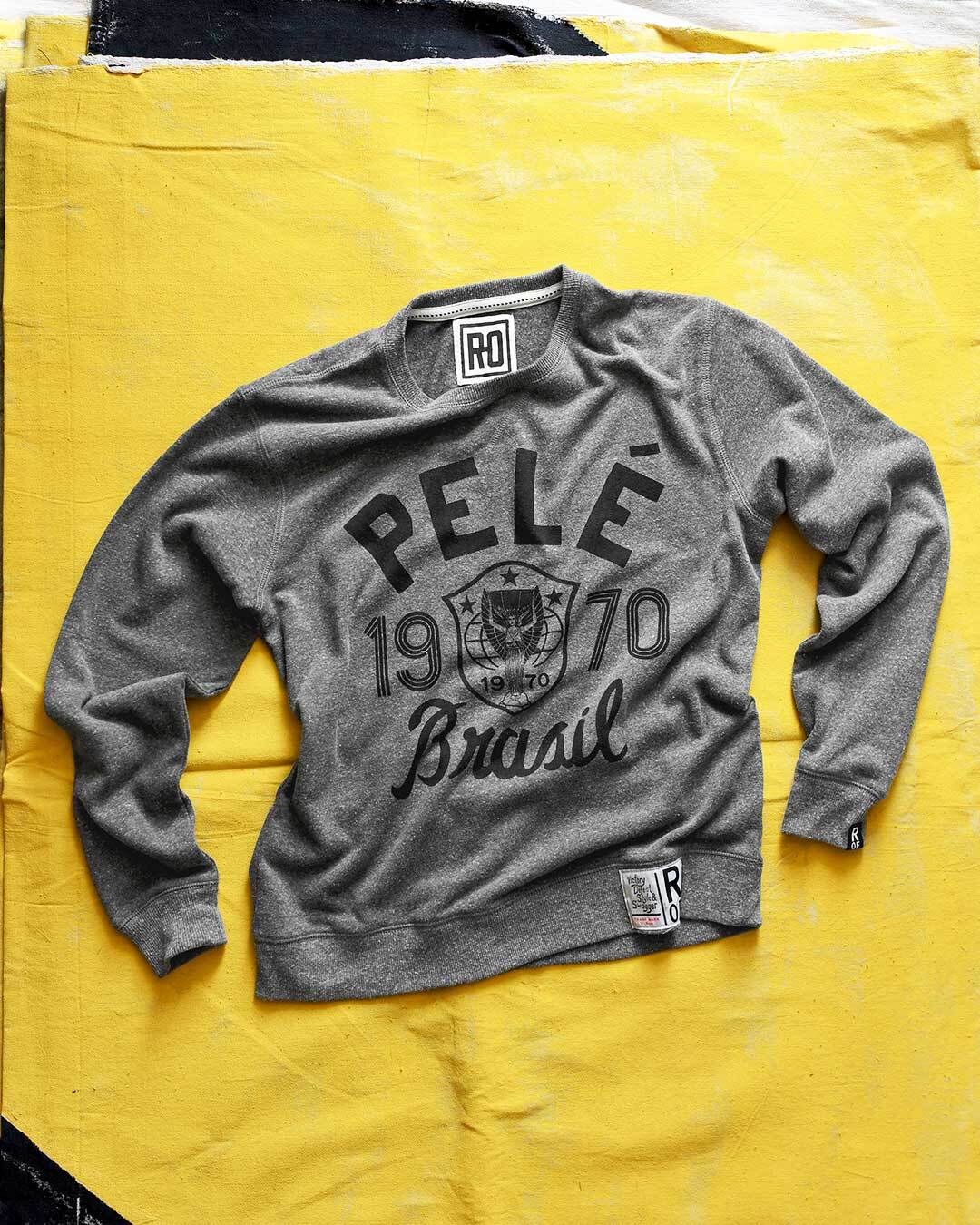 Pelé Brasil Grey Sweatshirt - Roots of Fight