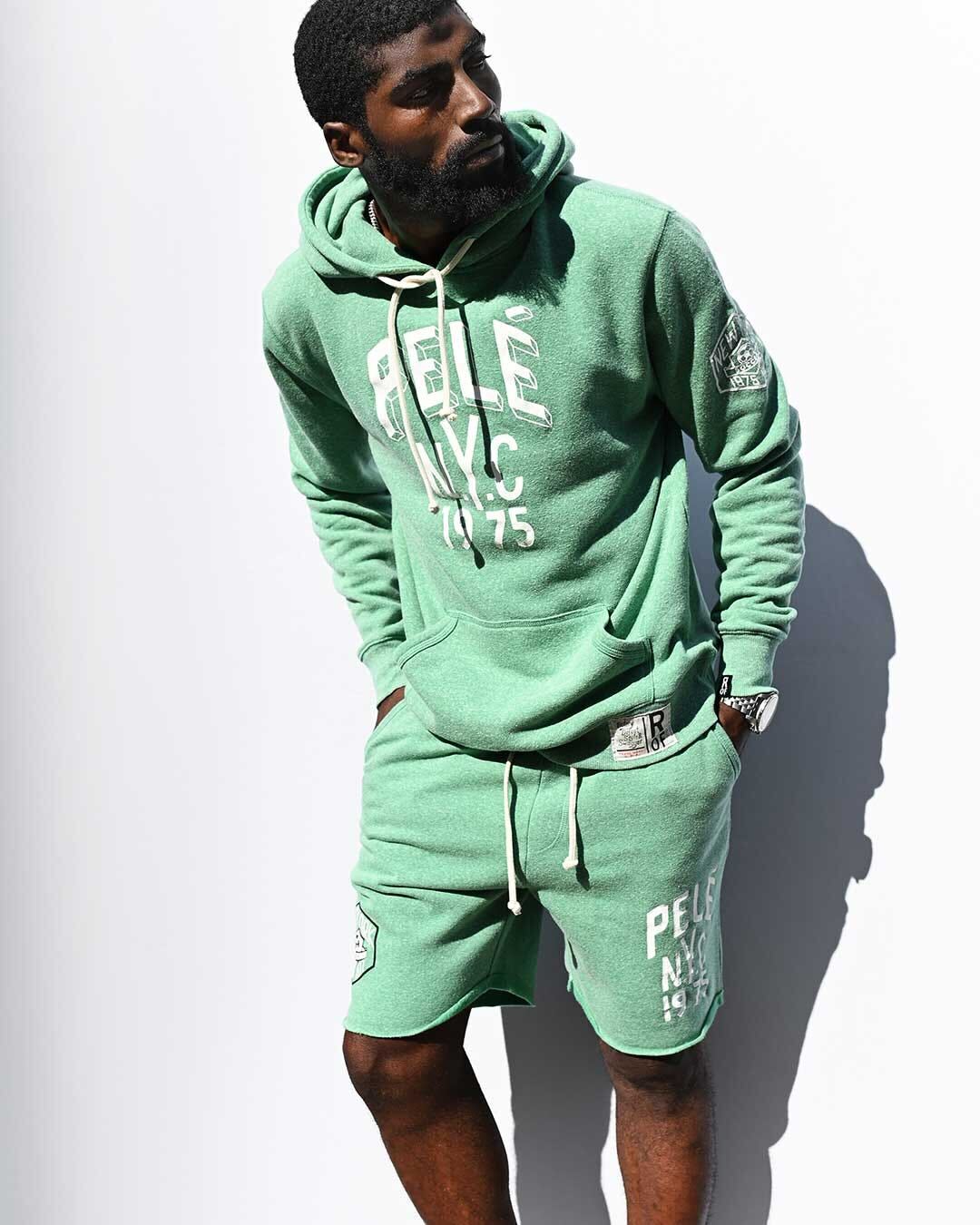 Pelé NYC 1975 Green PO Hoody - Roots of Fight Canada