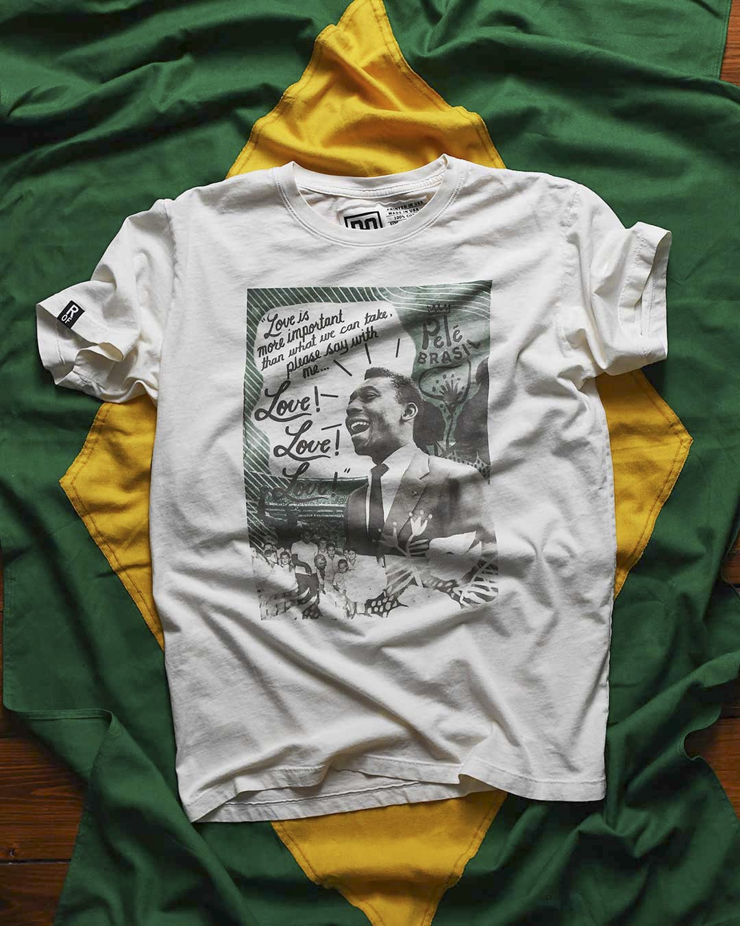 Pelé Tribute - White Photo Tee - Roots of Fight