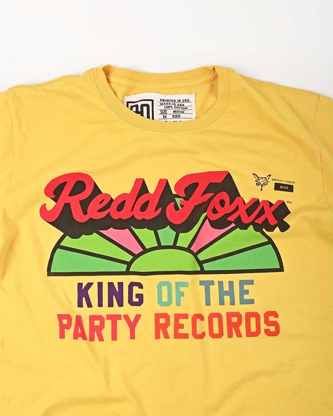 Redd Foxx 'King of the Party' Yellow Tee - Roots of Fight