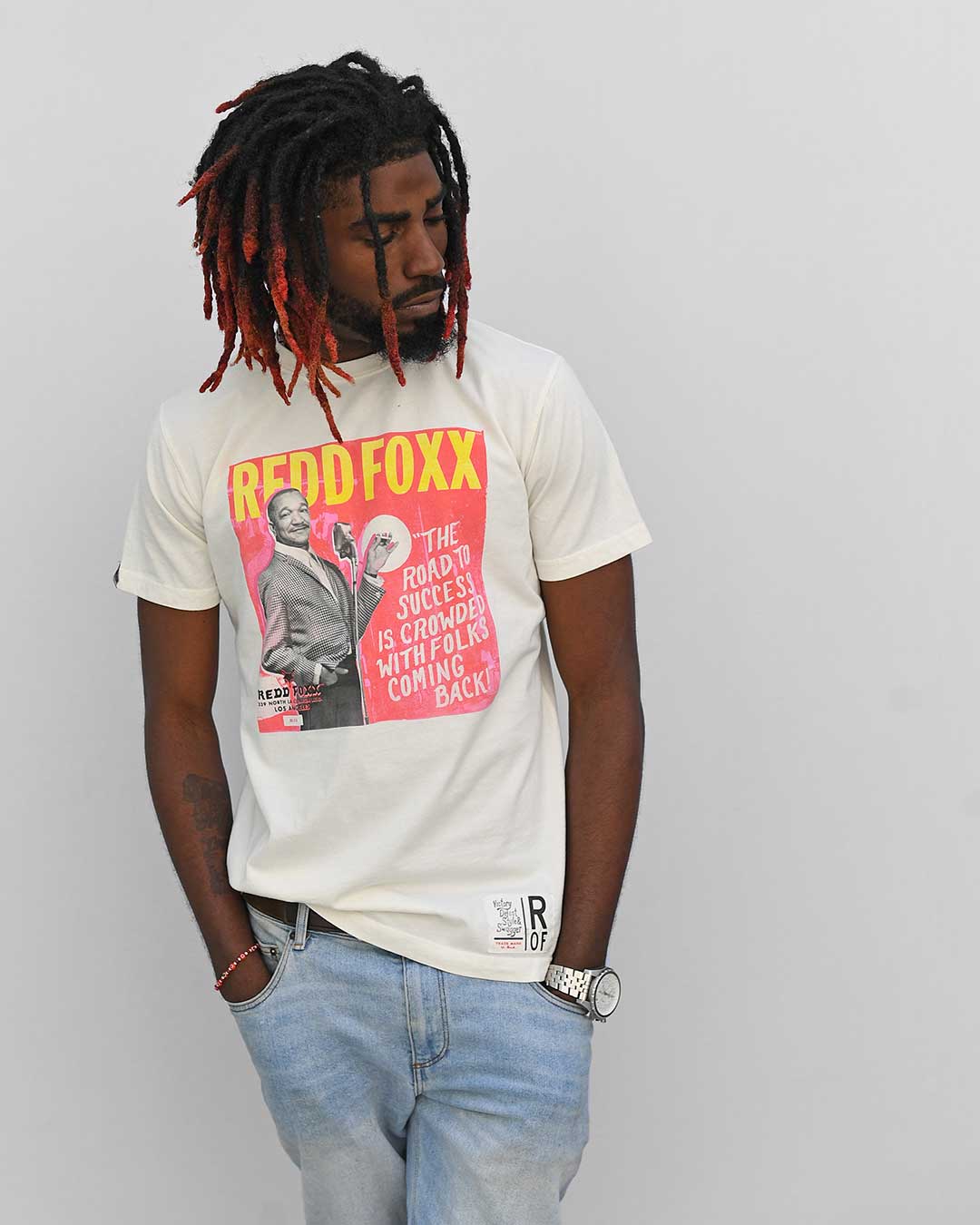 Redd Foxx Road to Success Vintage White Tee - Roots of Fight
