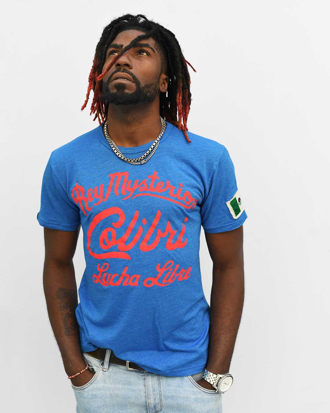 Rey Mysterio Colibri Blue Tee - Roots of Fight