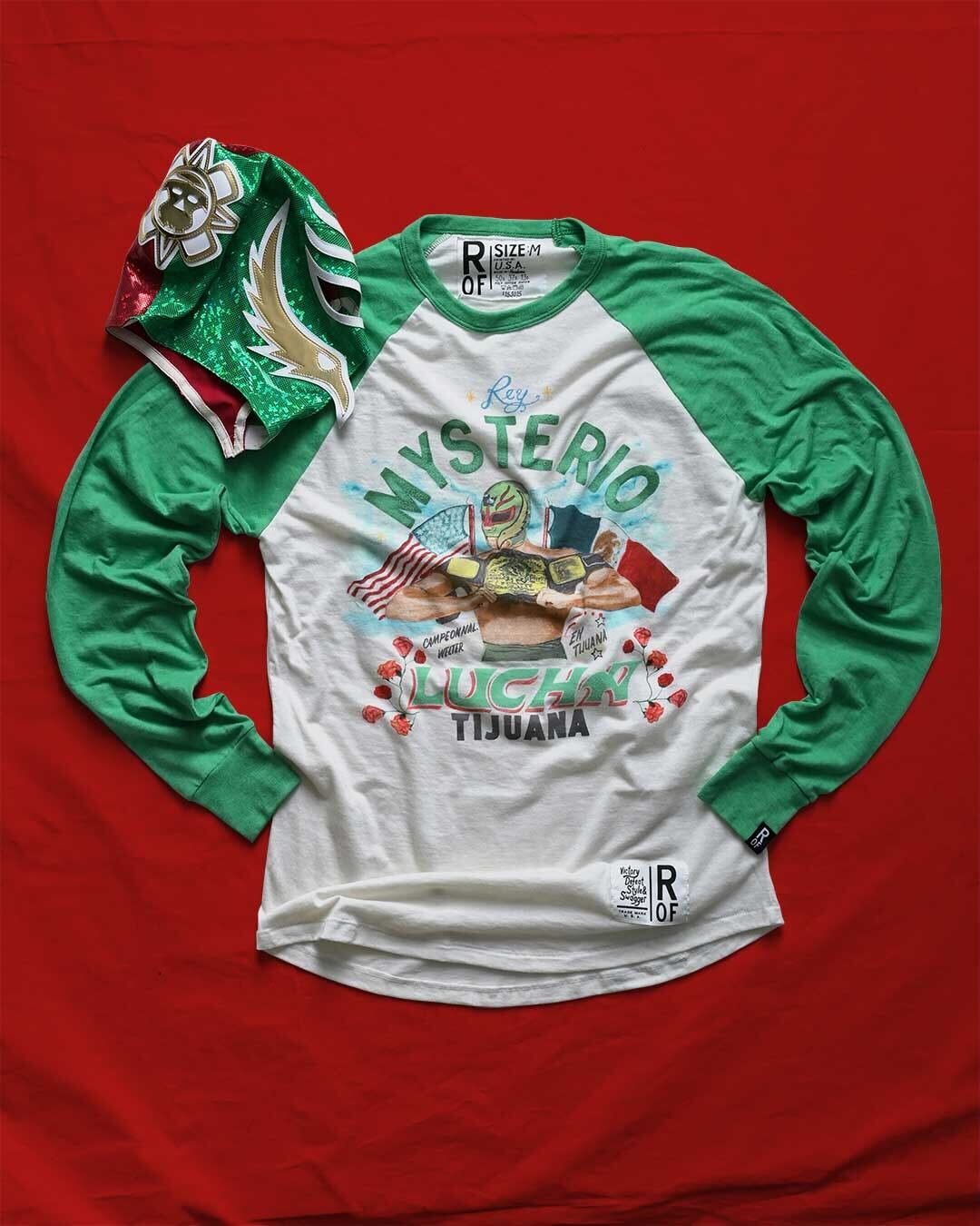 Rey Mysterio Lucha Green Raglan - Roots of Fight