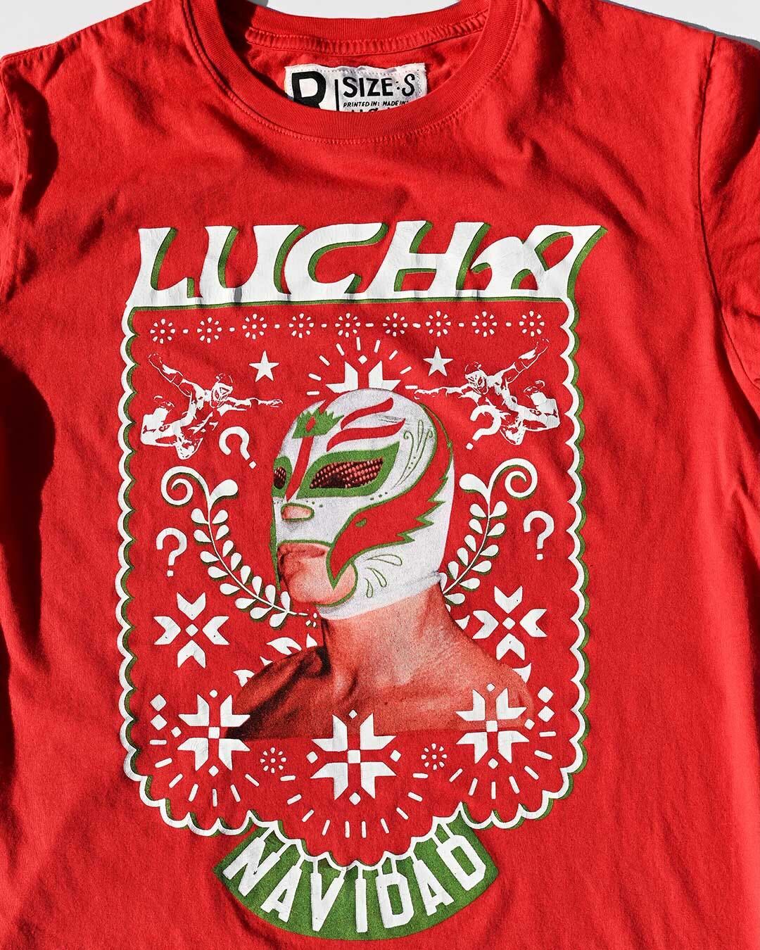 Rey Mysterio Navidad Red Tee - Roots of Fight Canada