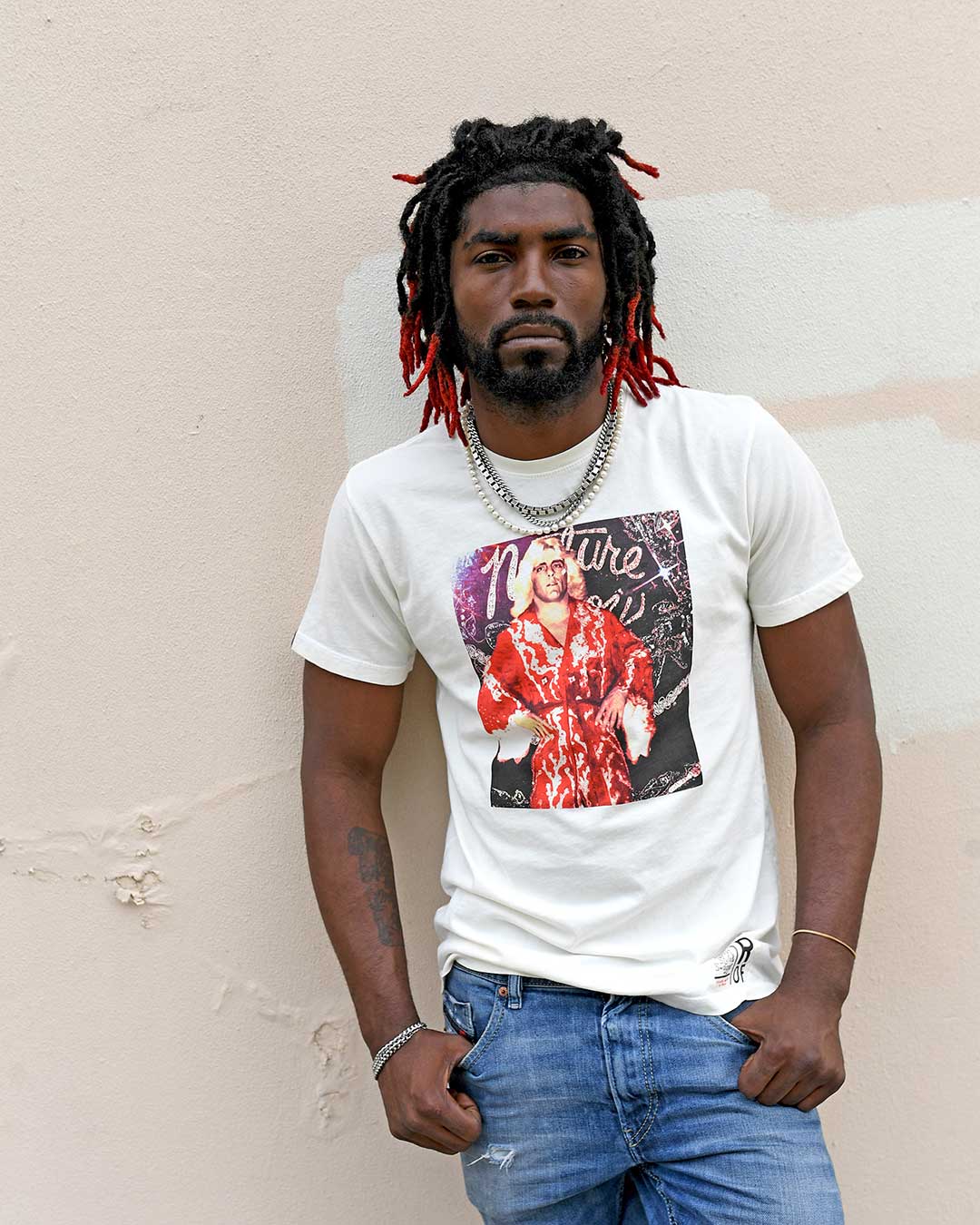 Ric Flair Retro Photo White Tee - Roots of Fight