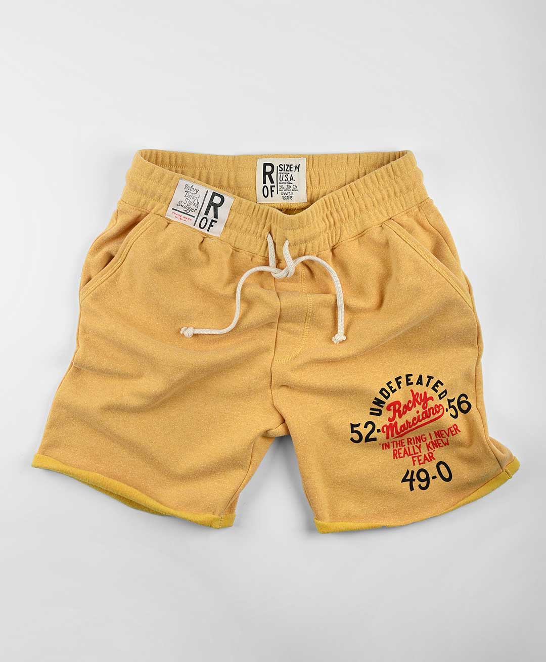 Rocky Marciano Undefeated Yellow Shorts - Roots of Fight