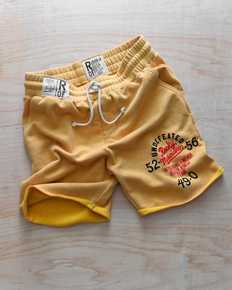 Rocky Marciano Undefeated Yellow Shorts