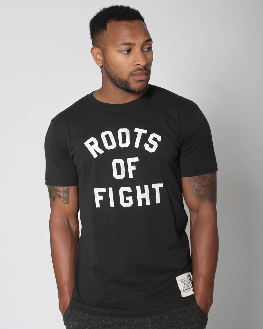 ROF Vintage Black Tee - Roots of Fight Canada