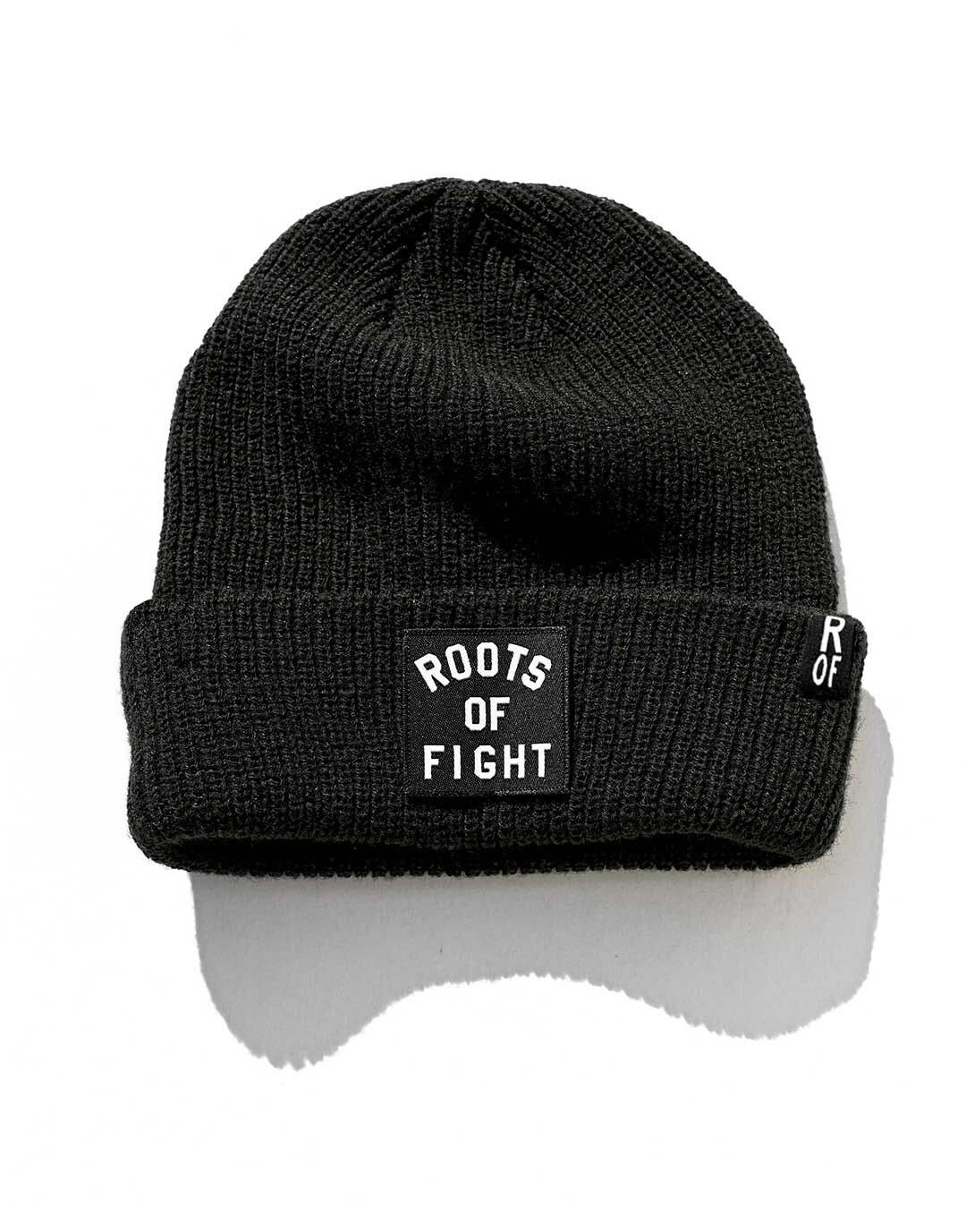 Roots of Fight Fine Knit Black Beanie - Roots of Fight Canada