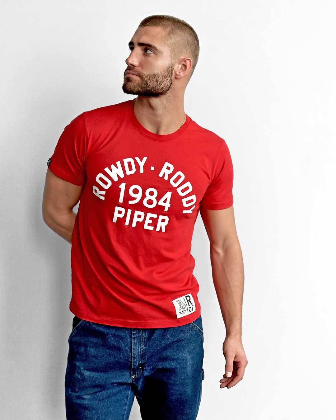 Rowdy Roddy Piper 1984 Red Tee - Roots of Fight