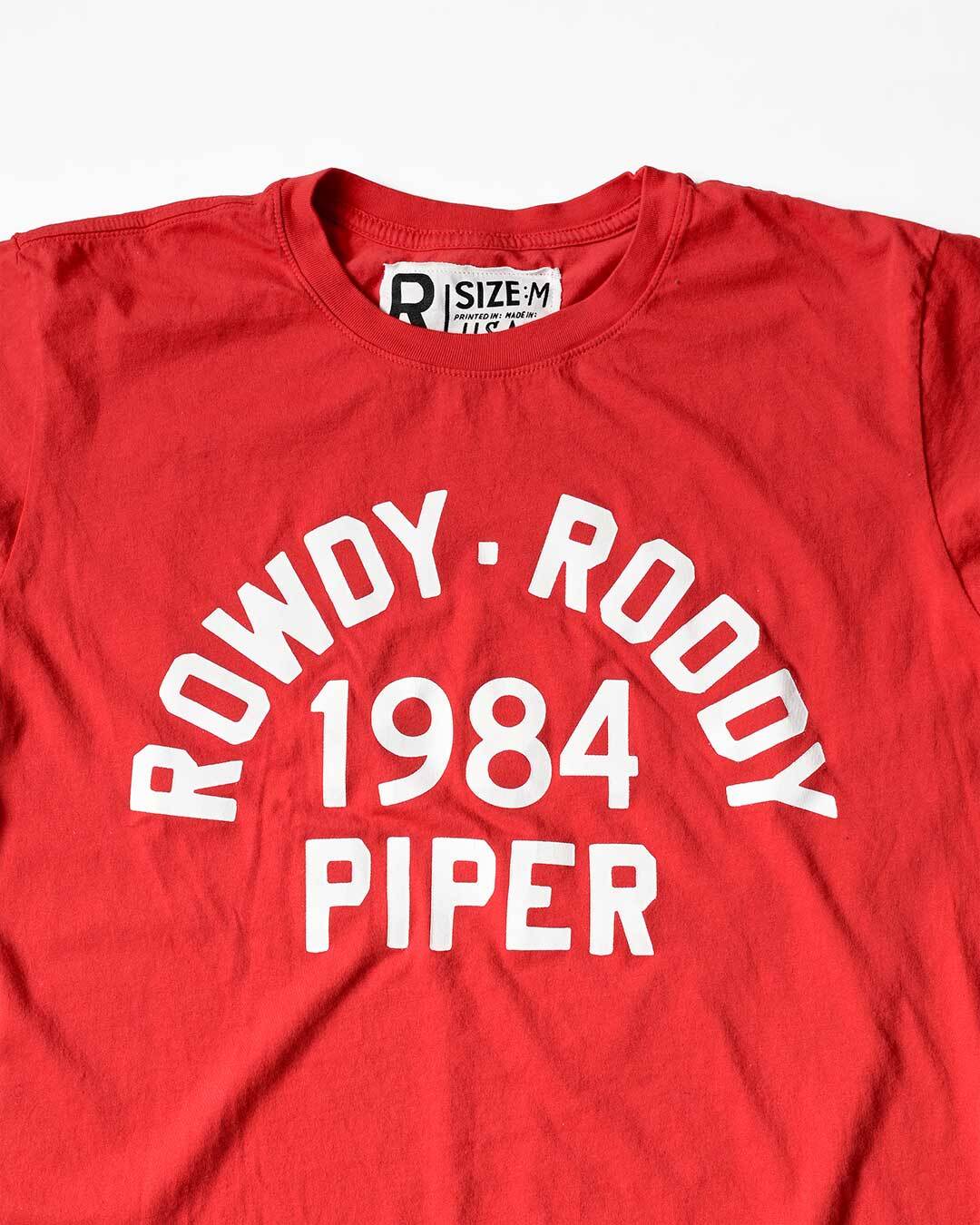 Rowdy Roddy Piper 1984 Red Tee - Roots of Fight