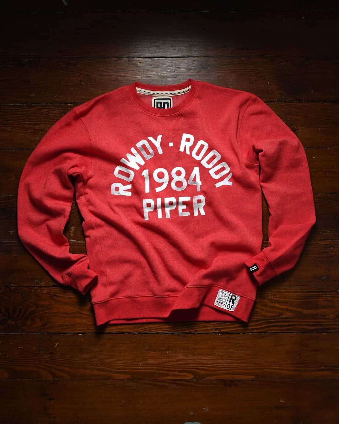 Rowdy Roddy Piper &#39;84 Red Sweatshirt - Roots of Fight