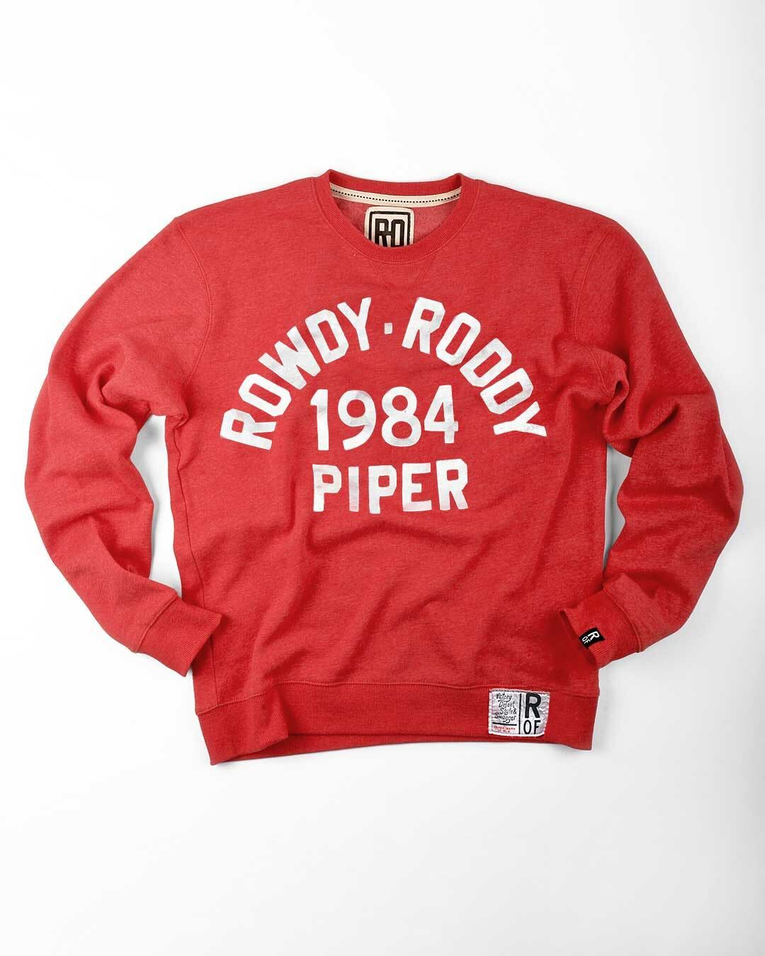 Rowdy Roddy Piper &#39;84 Red Sweatshirt - Roots of Fight