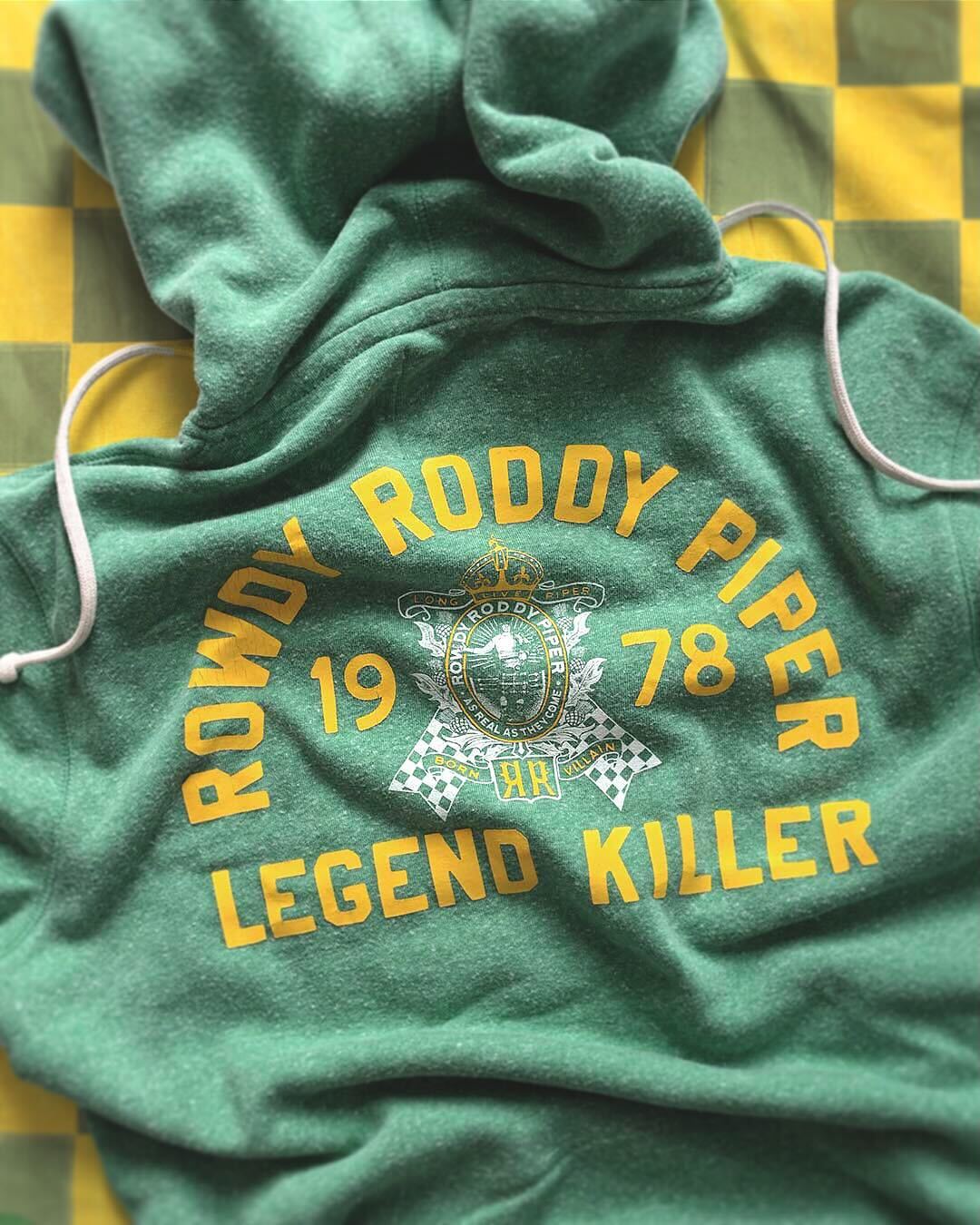 Rowdy Roddy Piper Born Villain Green PO Hoody - Roots of Fight