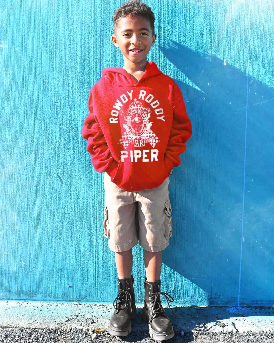 Rowdy Roddy Piper Red Kid's Hoody - Roots of Fight