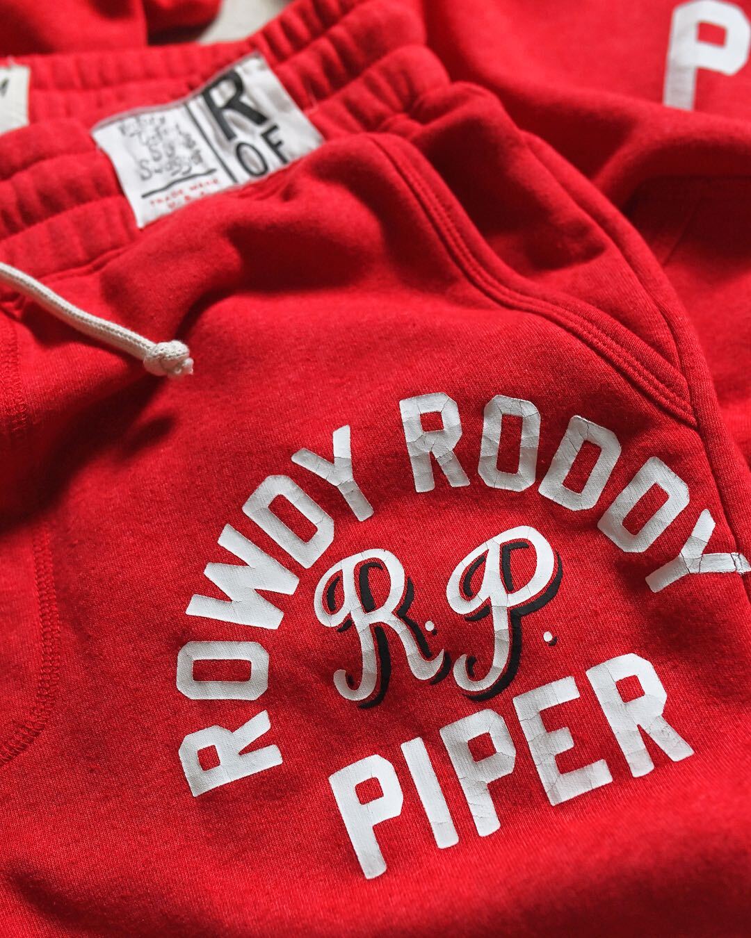 Rowdy Roddy Piper Red Sweatpants - Roots of Fight