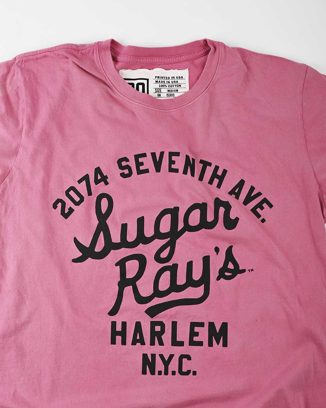 Sugar Ray Robinson Script Pink Tee - Roots of Fight