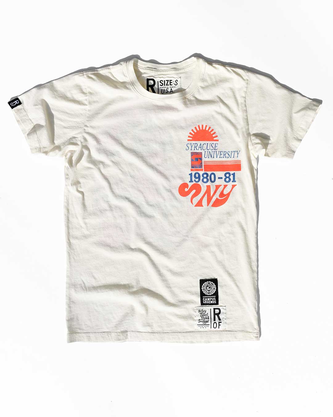 Syracuse University NY White Tee - Roots of Fight