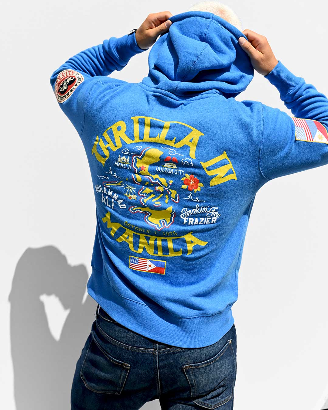 Thrilla in Manila Blue PO Hoody - Roots of Fight Canada