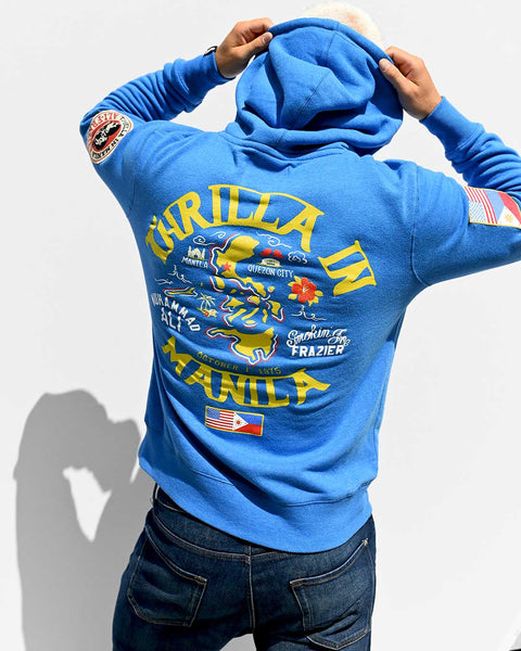 Thrilla in Manila Blue PO Hoody - Roots of Fight Thrilla in Manila Blue PO Hoody - Roots of Fight