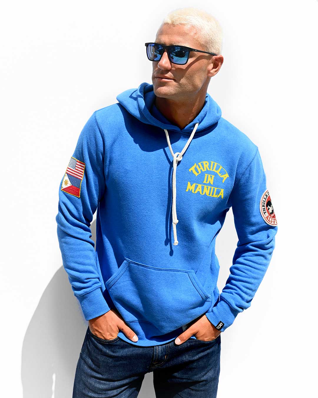 Thrilla in Manila Blue PO Hoody - Roots of Fight Canada