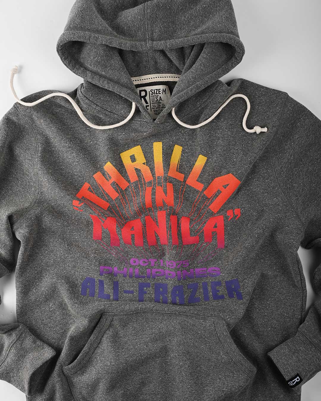Thrilla in Manila Tribute Grey PO Hoody - Roots of Fight