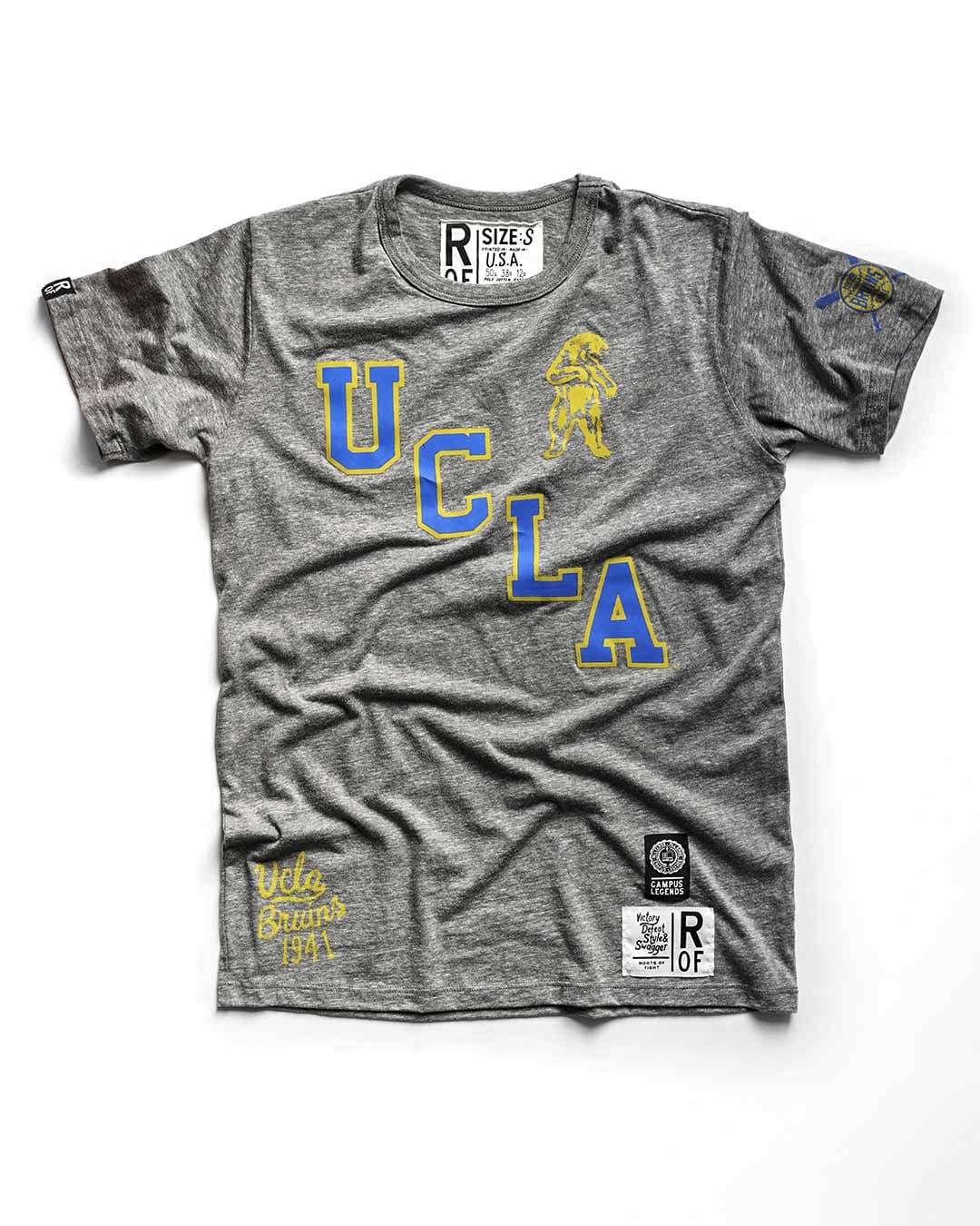UCLA - Jackie Robinson Baseball Grey Tee - Roots of Fight