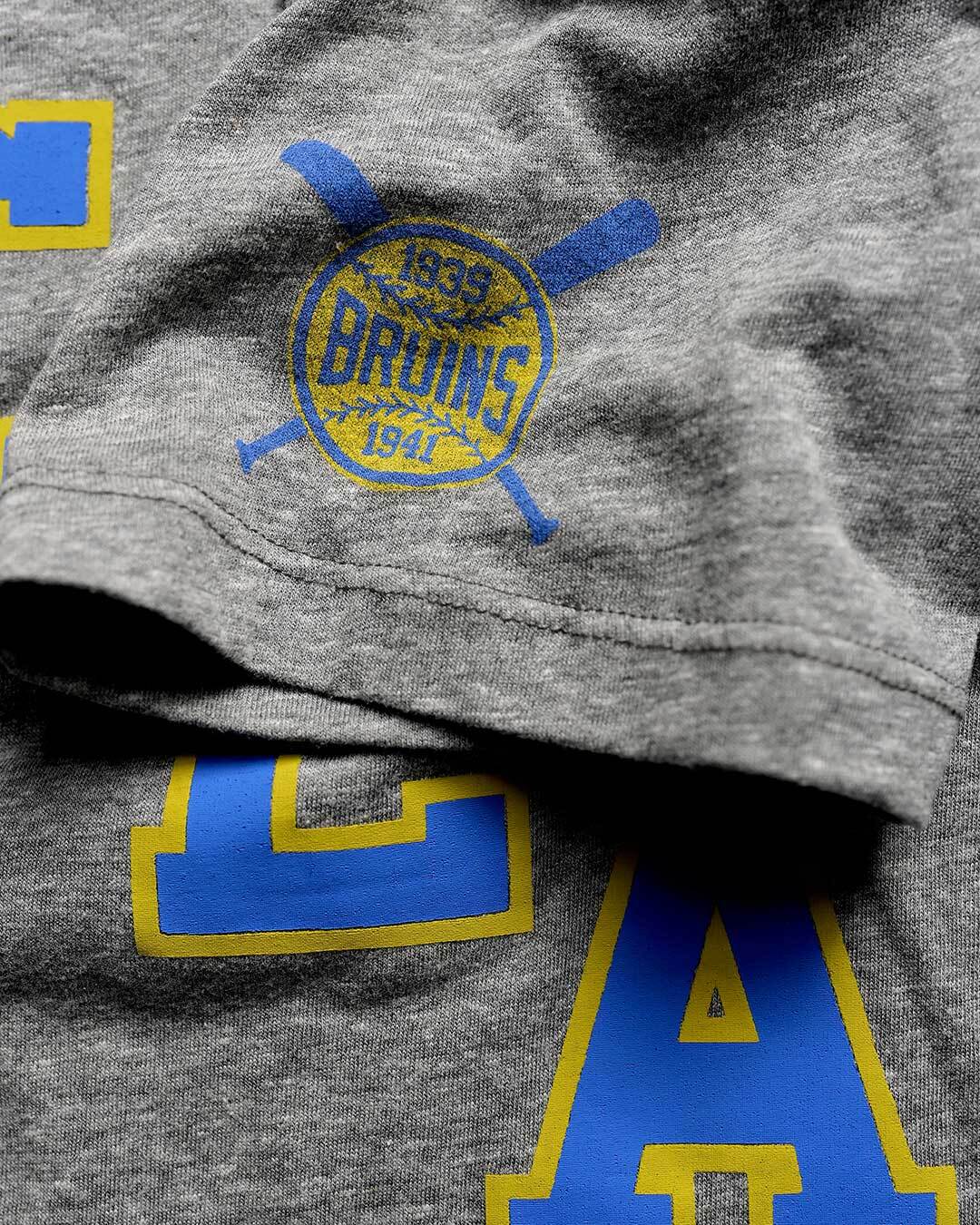 UCLA - Jackie Robinson Baseball Grey Tee - Roots of Fight