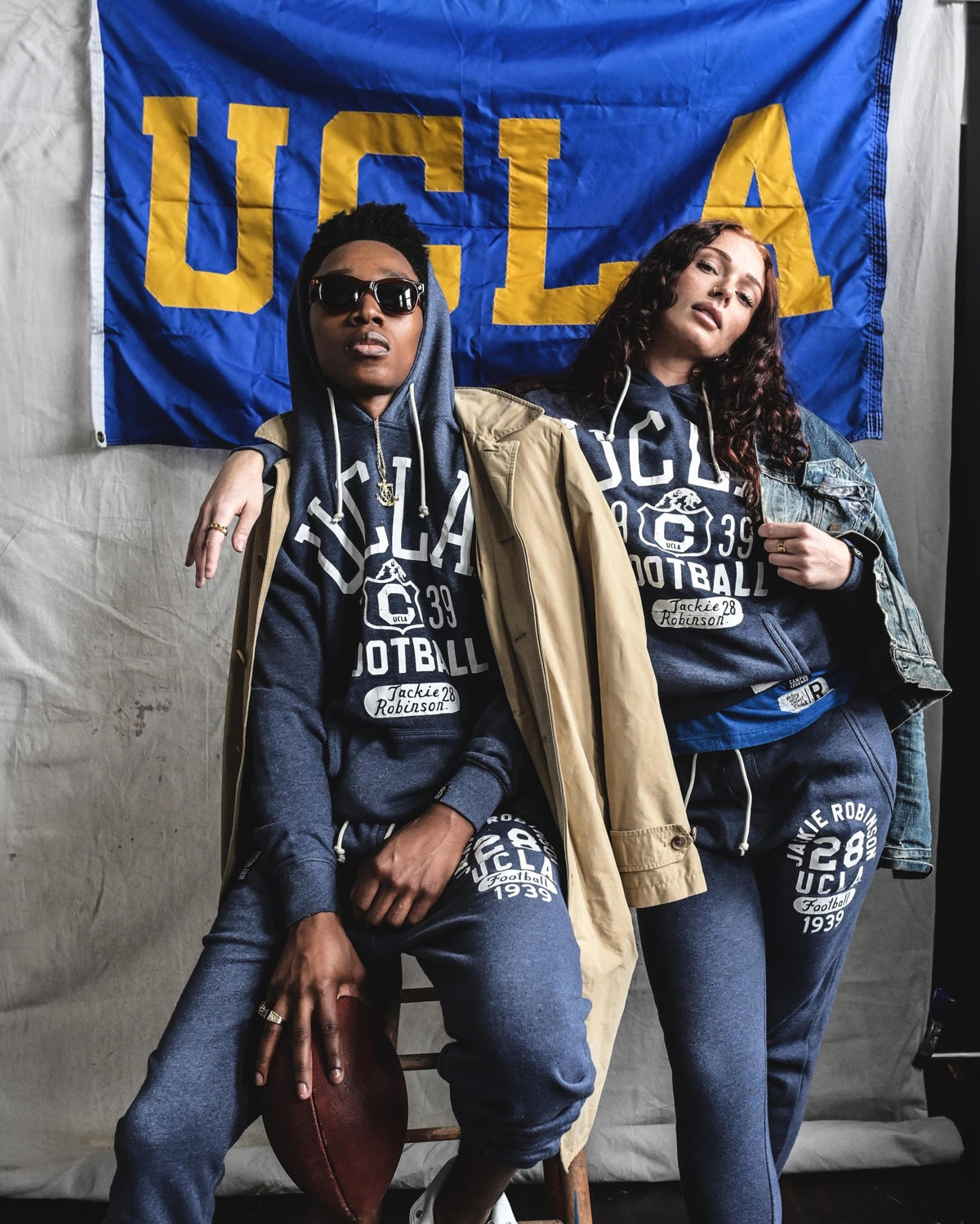 UCLA - Jackie Robinson Football Navy PO Hoody - Roots of Fight