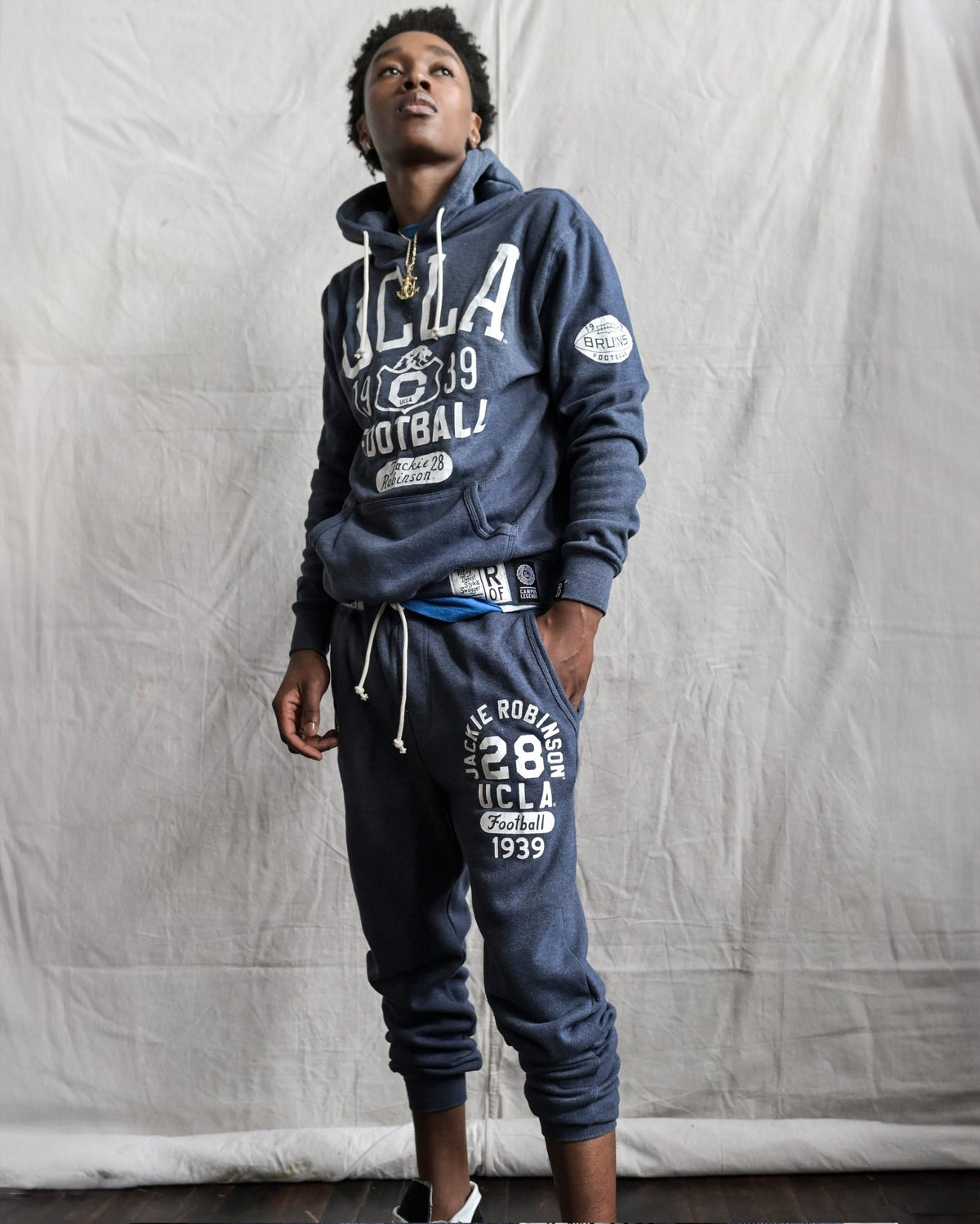 UCLA - Jackie Robinson Football Navy PO Hoody - Roots of Fight
