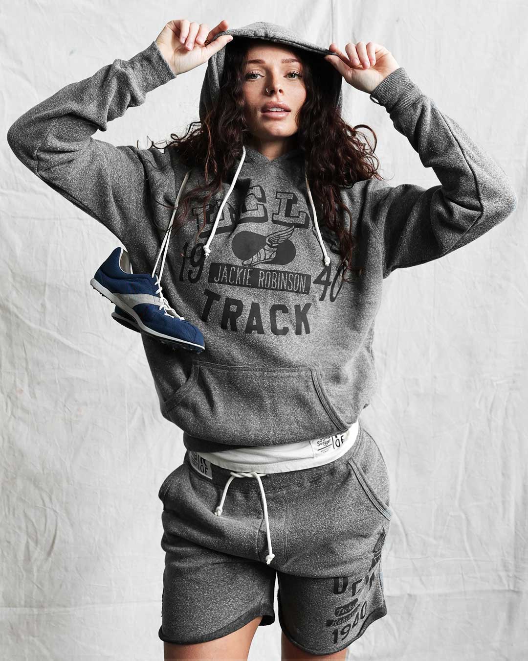 UCLA Jackie Robinson Track Grey PO Hoody Roots of Fight