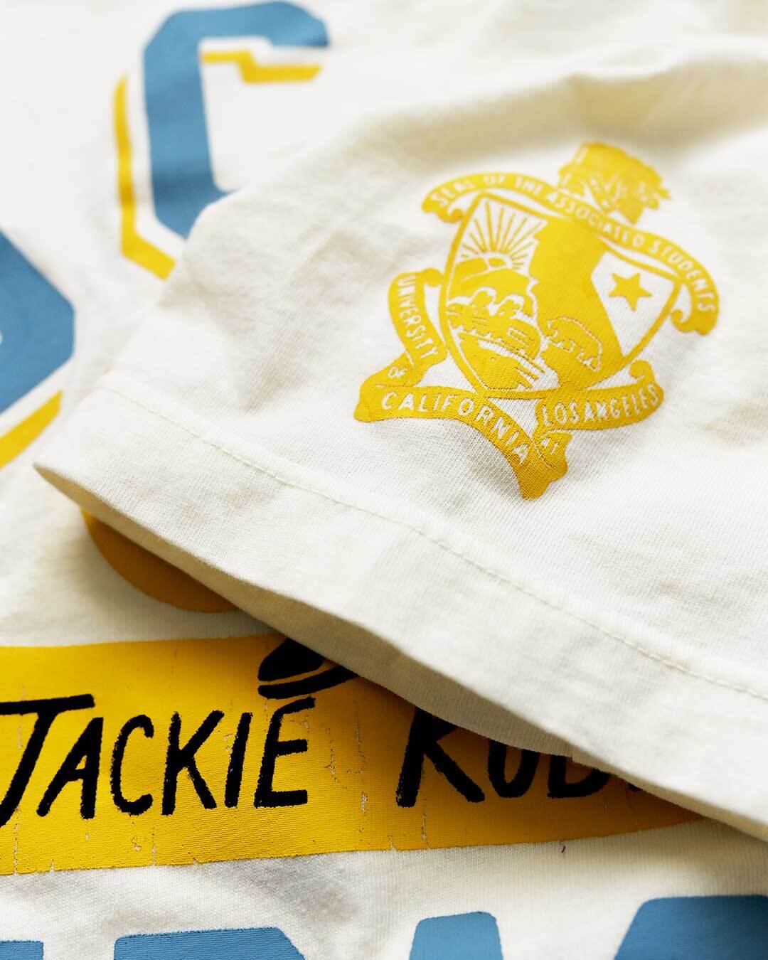 UCLA - Jackie Robinson Track White Tee - Roots of Fight