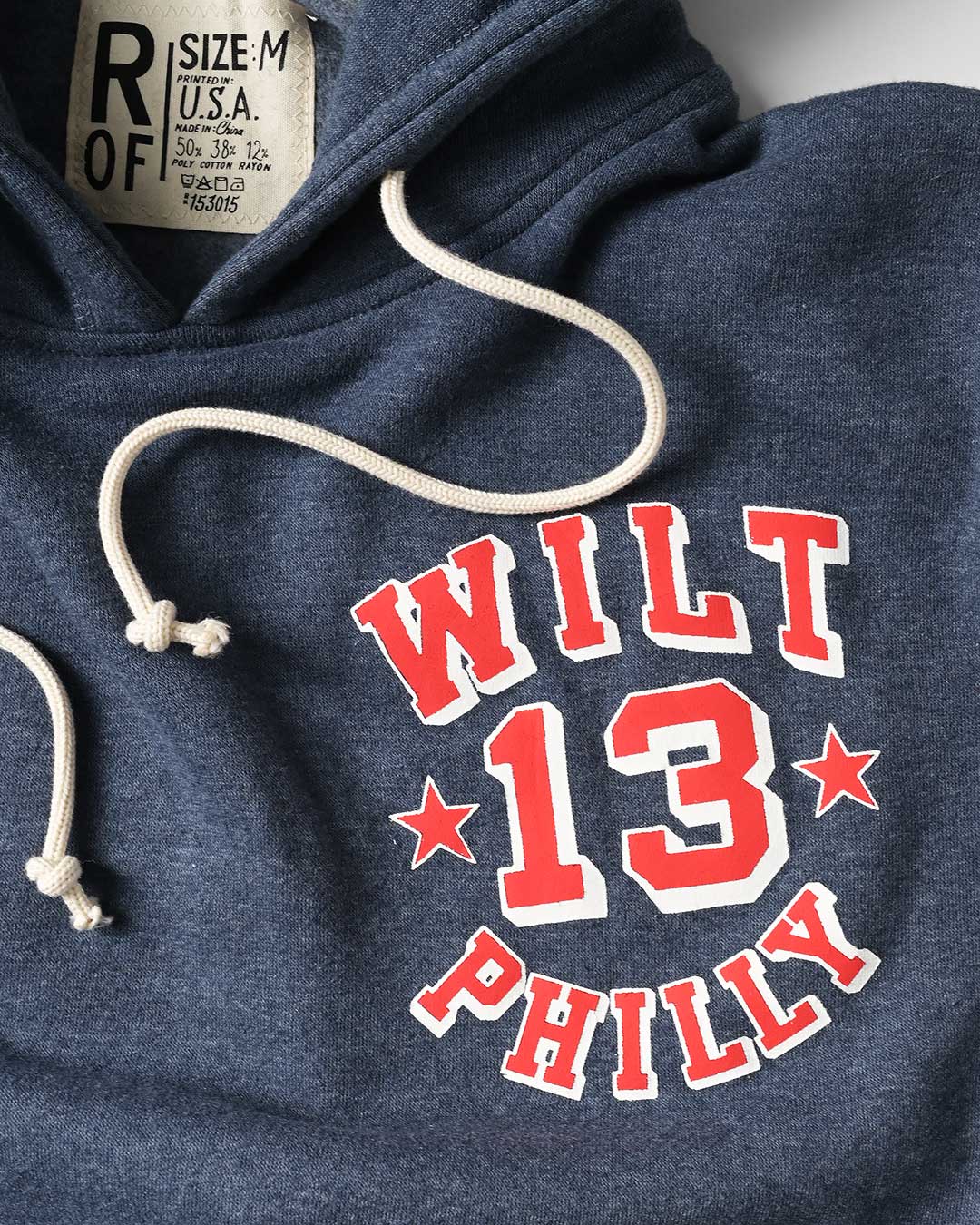 Wilt Chamberlain #13 Philly Navy PO Hoody - Roots of Fight