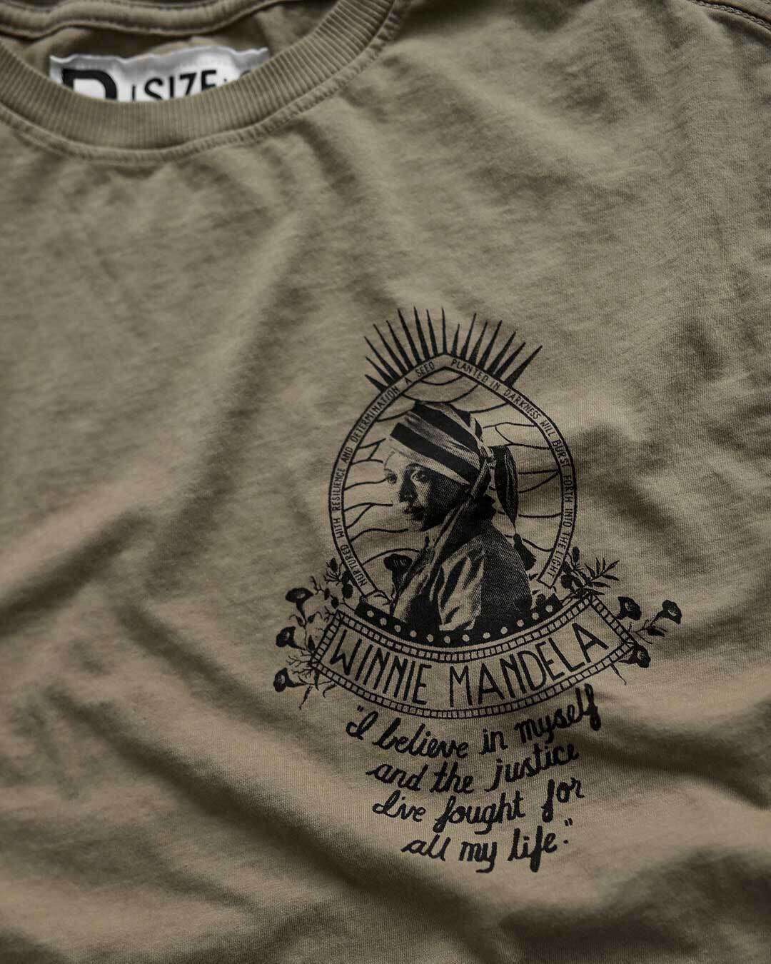 Winnie Mandela Olive Women's Tee - Roots of Fight